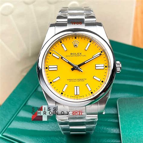 rolex oyster perpetual yellow 41|rolex oyster perpetual 2020 price.